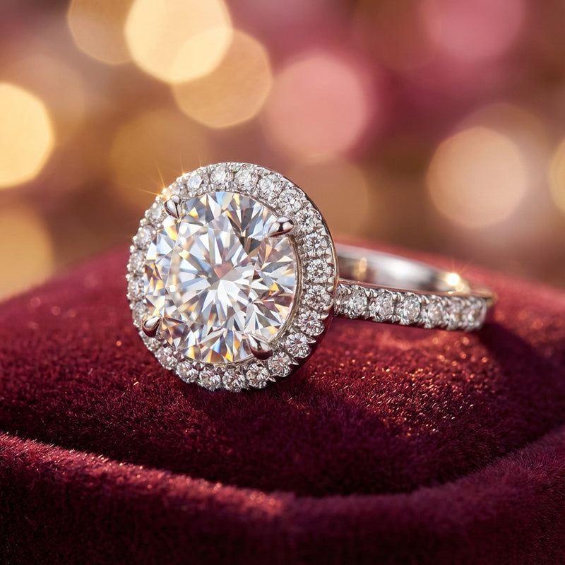 Diamond Halo Engagement Ring
