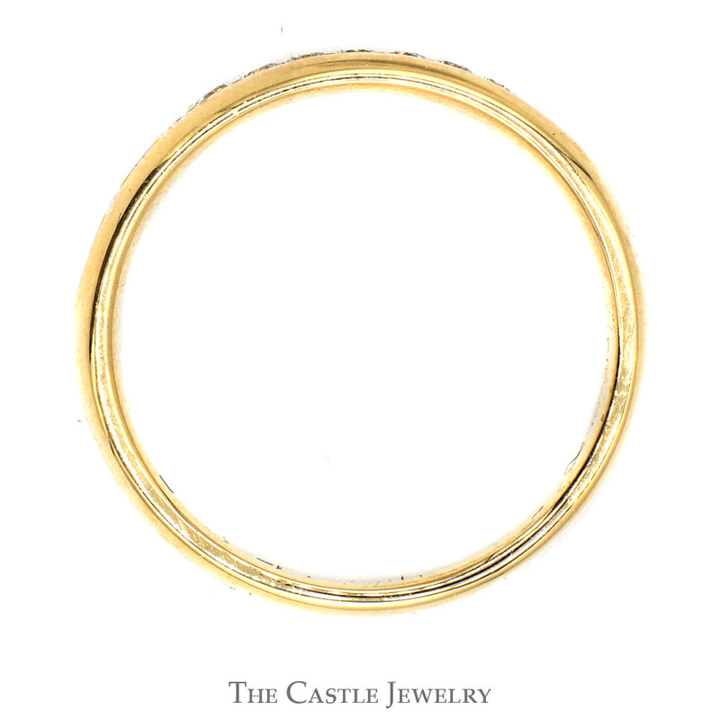 Channel Set 1/4cttw Diamond Wedding Band in 14k Yellow Gold