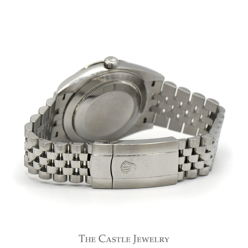 Rolex Datejust 126334 Quickset with Fluted Bezel and Black Dial in Stainless Steel Jubilee Bracelet