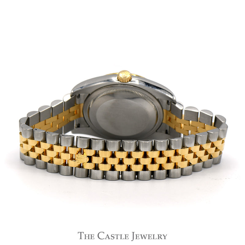Two Tone Rolex Datejust 116233 Quick Set Watch with 18k Yellow Gold & Stainless Steel Jubilee Bracelet