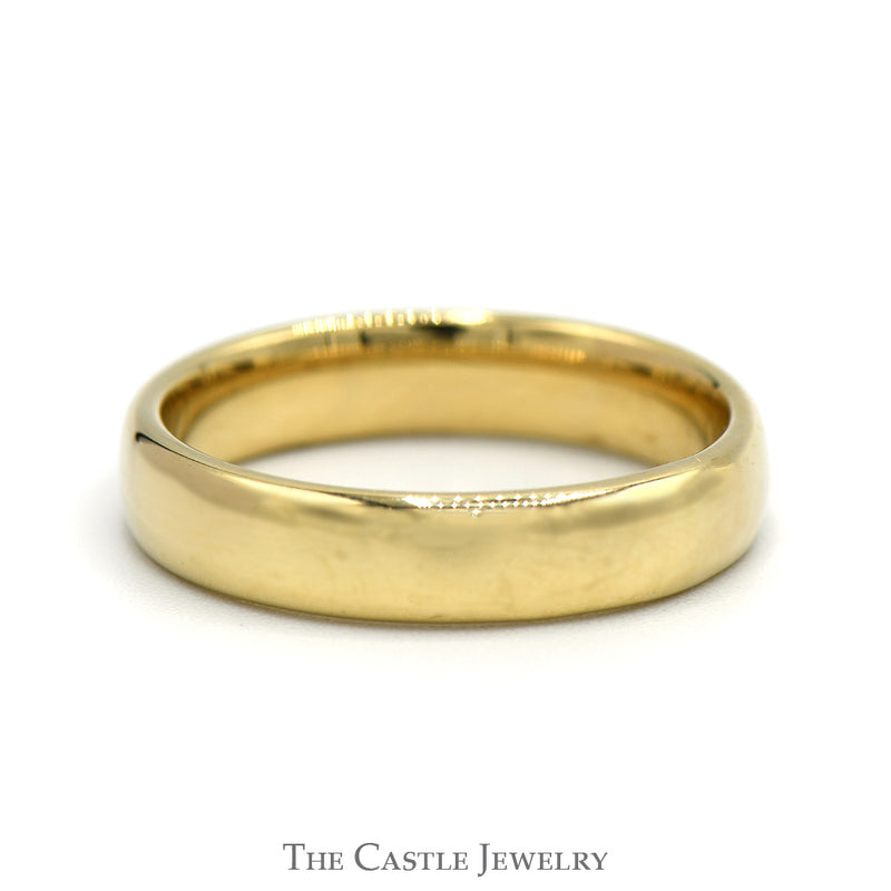 4.5mm Polished Comfort Fit Wedding Band in 14k Yellow Gold