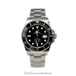 Rolex Submariner 126610LN with Black Bezel and Dial in Stainless Steel Oyster Bracelet - Box & Extras