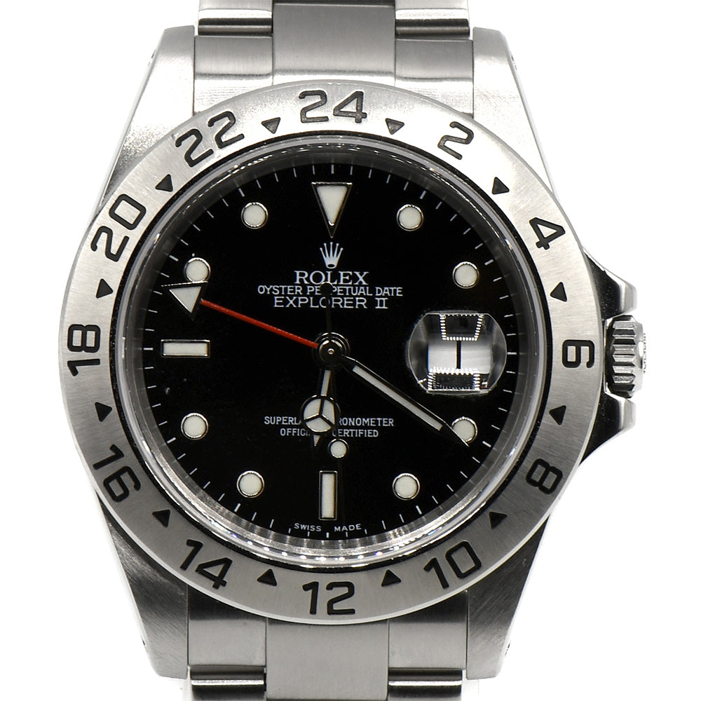 Rolex Explorer II M16570 with Black Dial and Date Indicator in