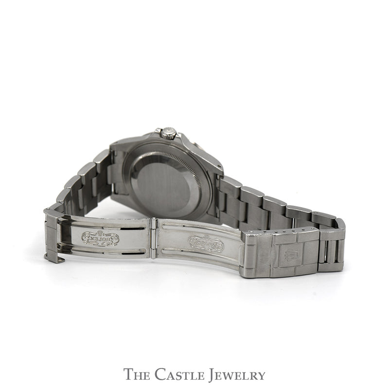 Rolex Explorer II M16570 with Black Dial and Date Indicator in Stainless Steel Oyster Bracelet