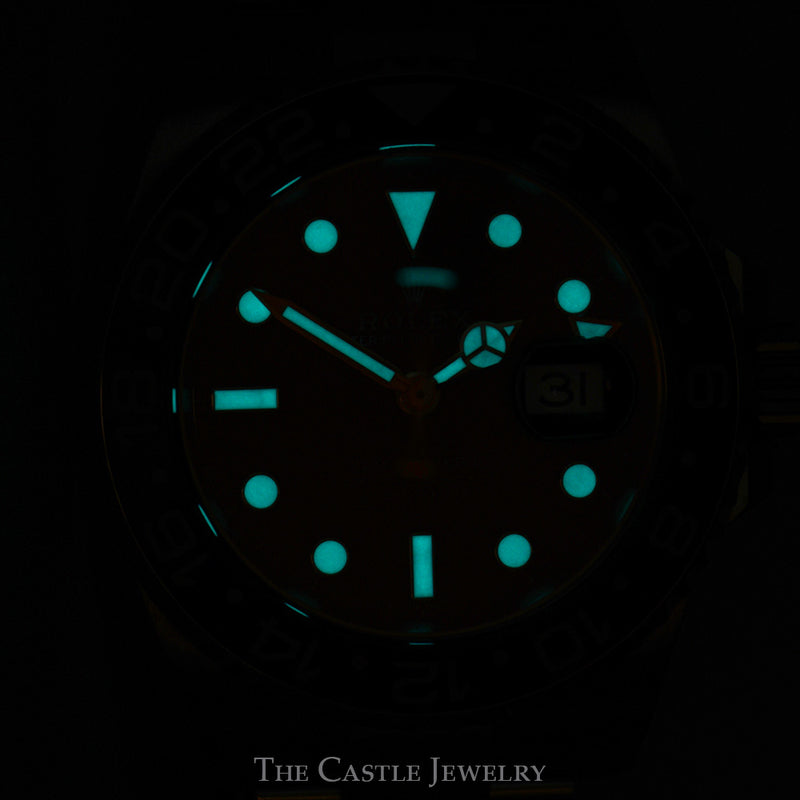 Stainless Steel Rolex GMT Master II Batman Dial 40mm Quick Set with Oyster Bracelet & Blue/Black Bezel
