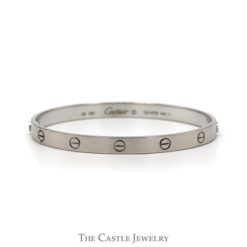 Cartier Love Bracelet in 18k White Gold - Size 20 with Box and Papers