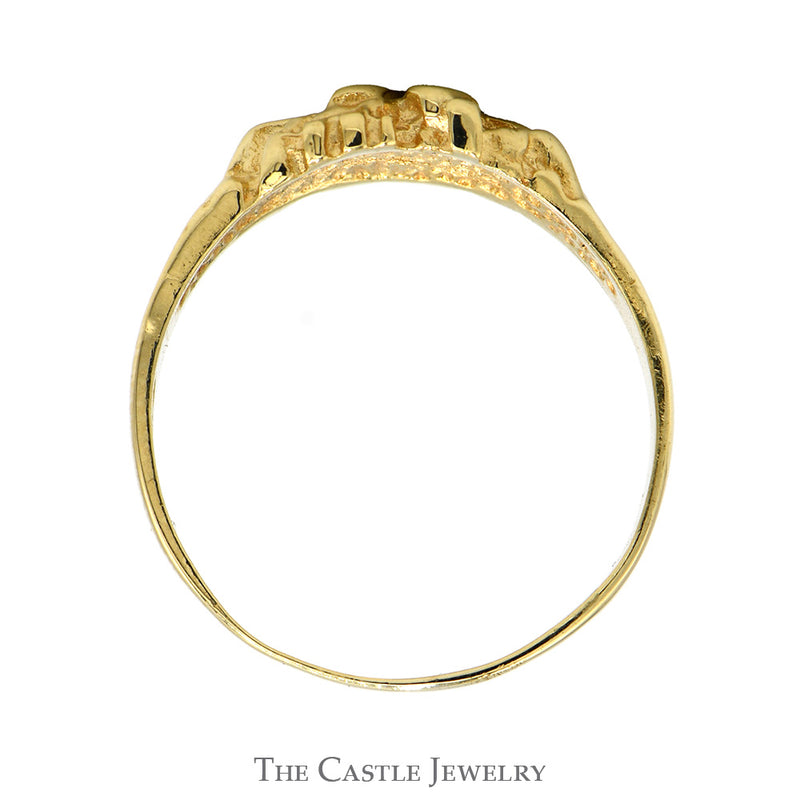 Nugget Designed Ring in 14k Yellow Gold