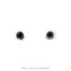 .40cttw Round Black Diamond Stud Earrings in 10k White Gold with Butterfly Push Backs