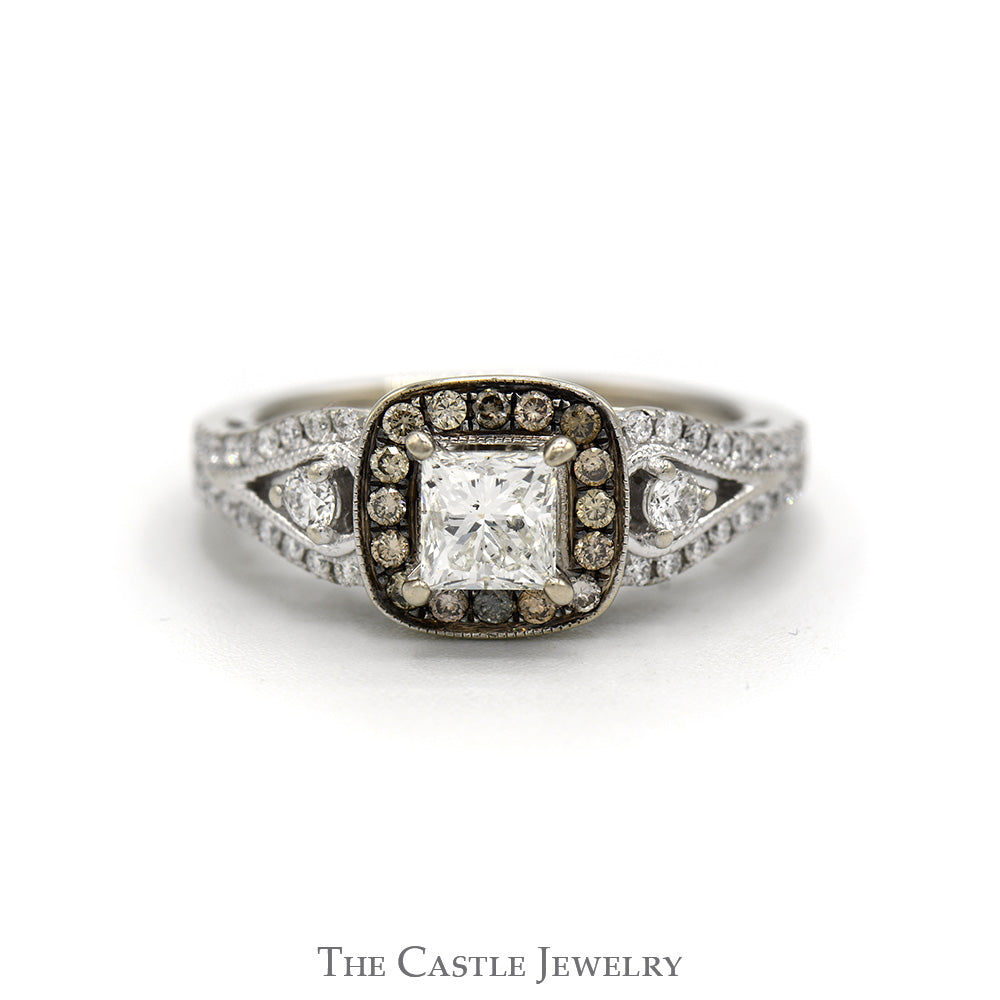 Le Vian Designer 1cttw Princess Cut Diamond Engagement Ring with