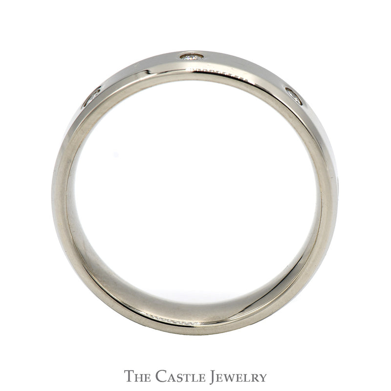 6mm Wide 1/4cttw Flat Set Diamond Eternity Band in 14k White Gold