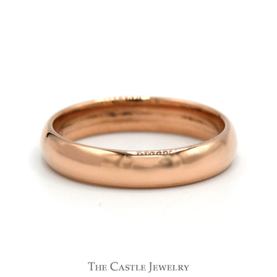 4.25mm Polished Comfort Fit Wedding Band in 10k Rose Gold