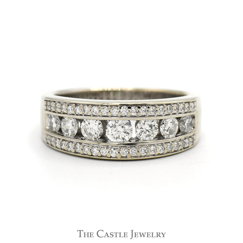 1cttw Round Diamond Wedding/Anniversary Band in 14k White Gold