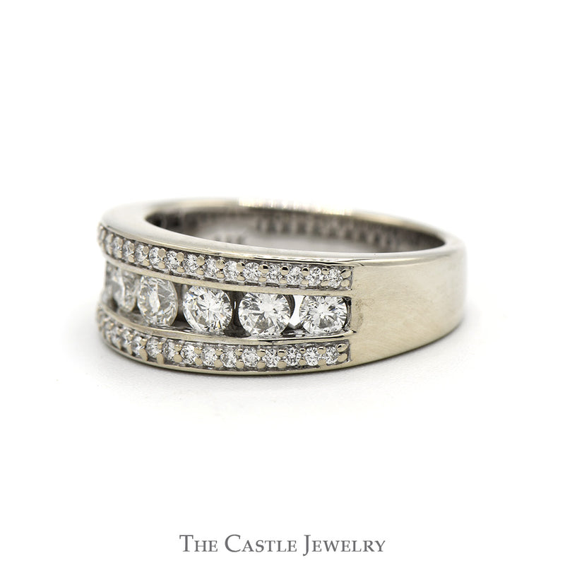 1cttw Round Diamond Wedding/Anniversary Band in 14k White Gold