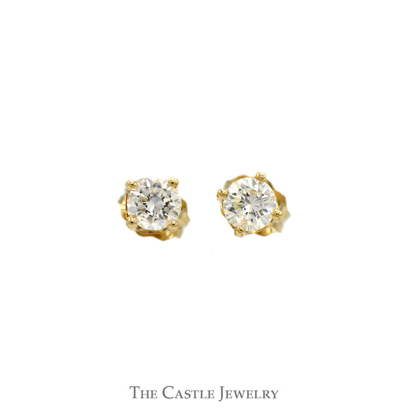1/3cttw Round Diamond Stud Earrings in 14k Yellow Gold