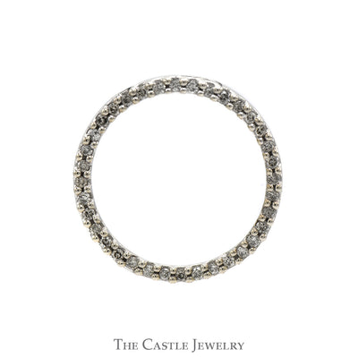 1/2cttw Round Diamond "Circle of Love" Pendant in 10k White Gold