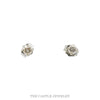 1/4cttw Round Diamond Stud Earrings in 14k White Gold with Butterfly Pushbacks