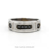 10K White Gold 1/4cttw Black Diamond Men’s Brushed Wedding Band