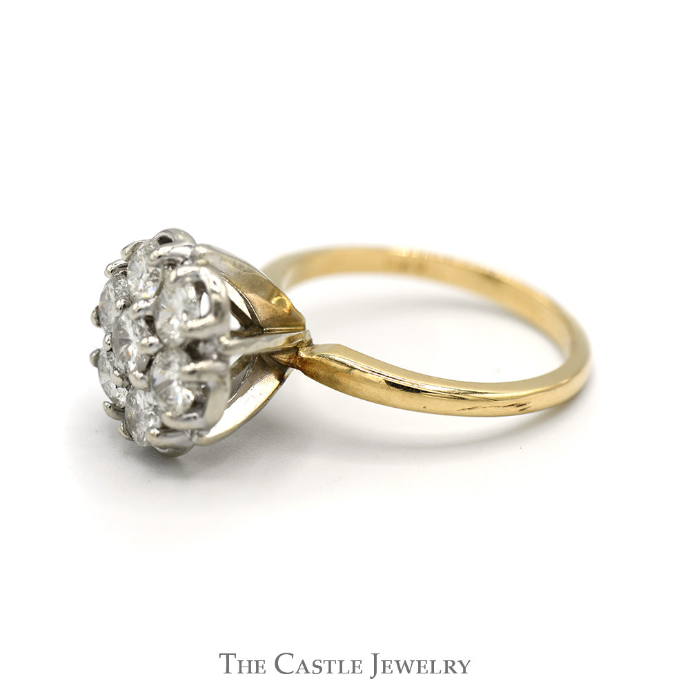 Captivating Cluster Diamond Rings, 14K Yellow Gold