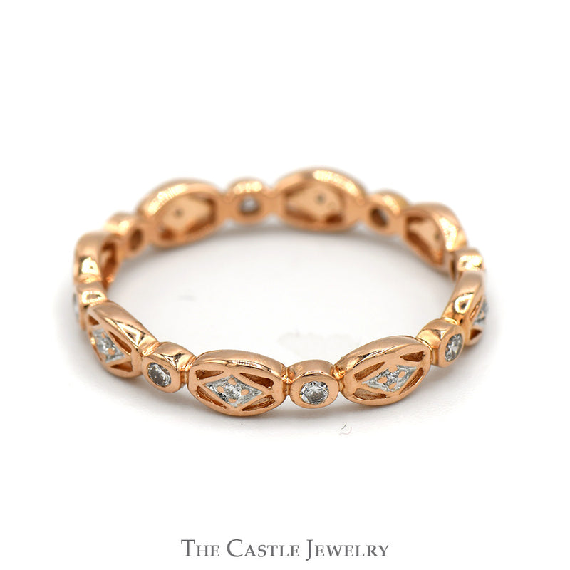 Diamond Eternity Stackable Band in 14k Rose Gold