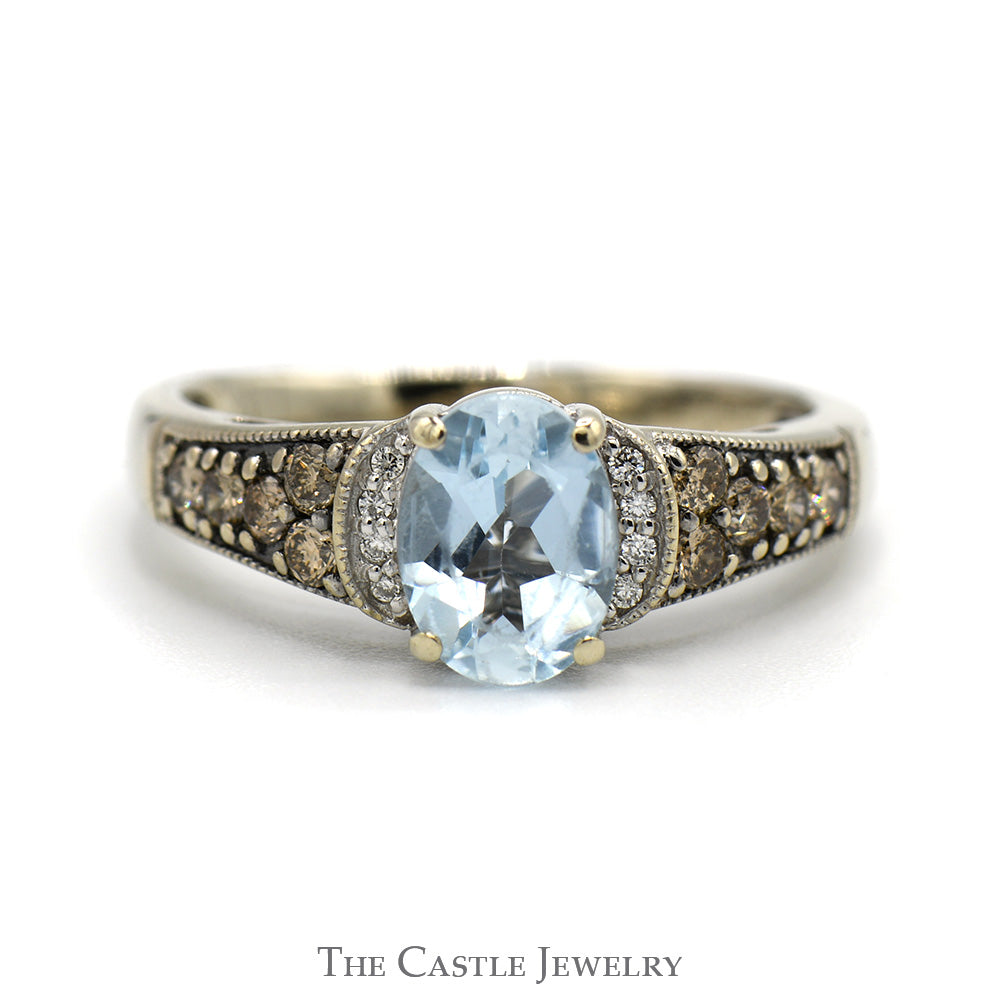 10k gold anniversary stacking aquamarine store ring