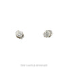 1/4cttw Round Diamond Stud Earrings in 10k White Gold with Butterfly Pushbacks