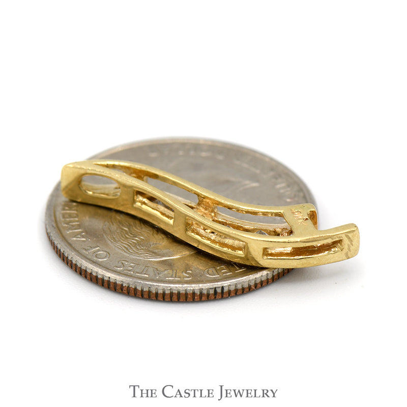 1/2cttw Diamond Journey Style Pendant in 10k Yellow Gold