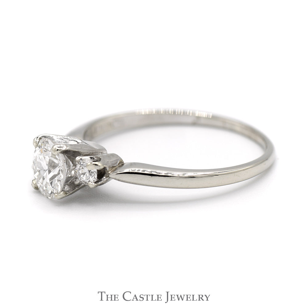 .90cttw Diamond Three Stone Engagement Ring in 14k White Gold