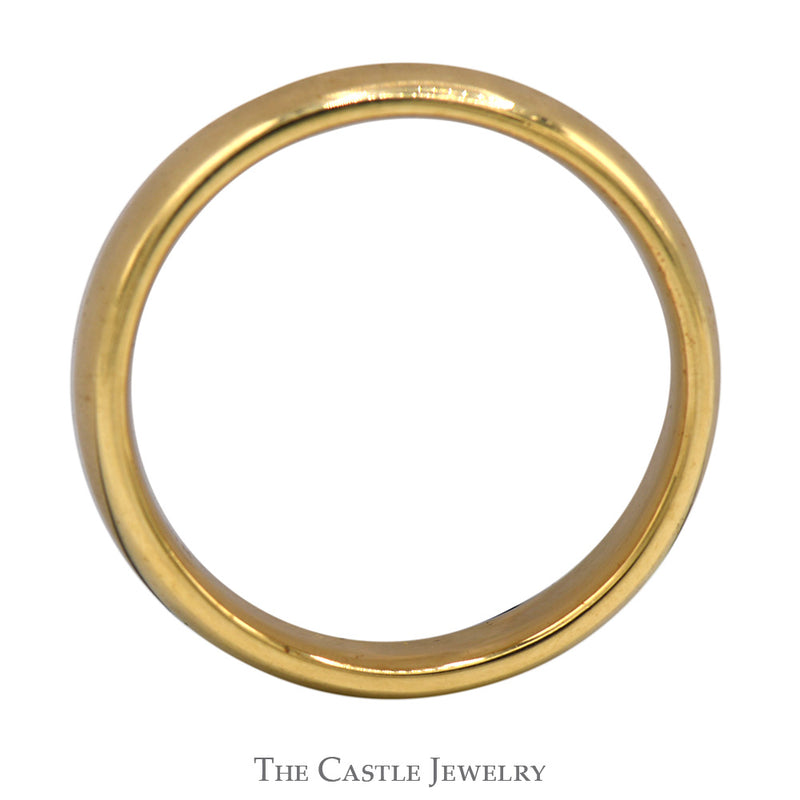 5mm Polished Comfort Fit Wedding Band in 14k Yellow Gold