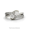 2cttw Ever Us Double Diamond Bypass Designer Ring with Accented Sides in 14k White Gold
