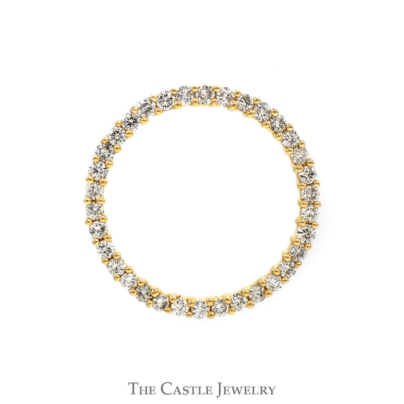 1cttw Diamond Circle of Love Pendant in 14k Yellow Gold