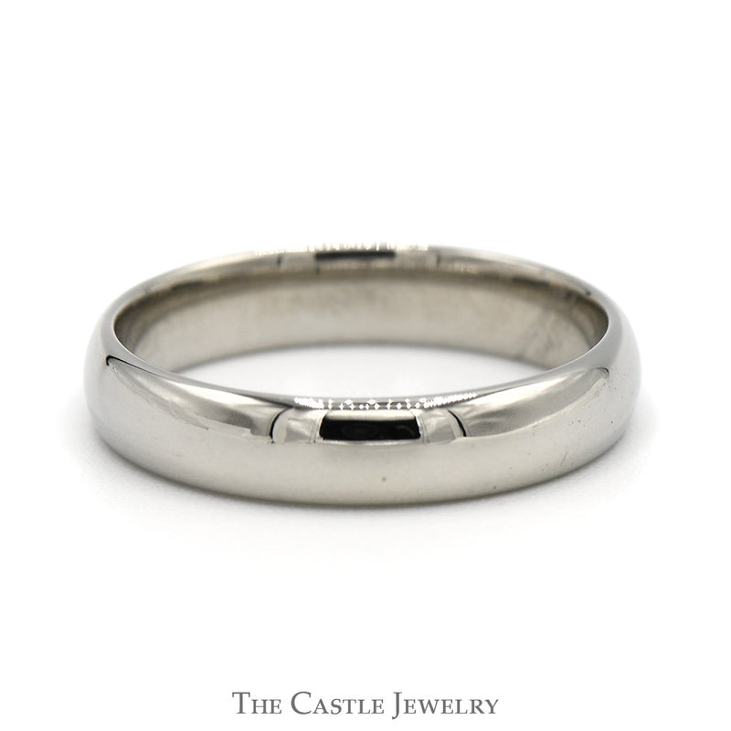 4mm Polished Wedding Band in 10k White Gold - Size 8