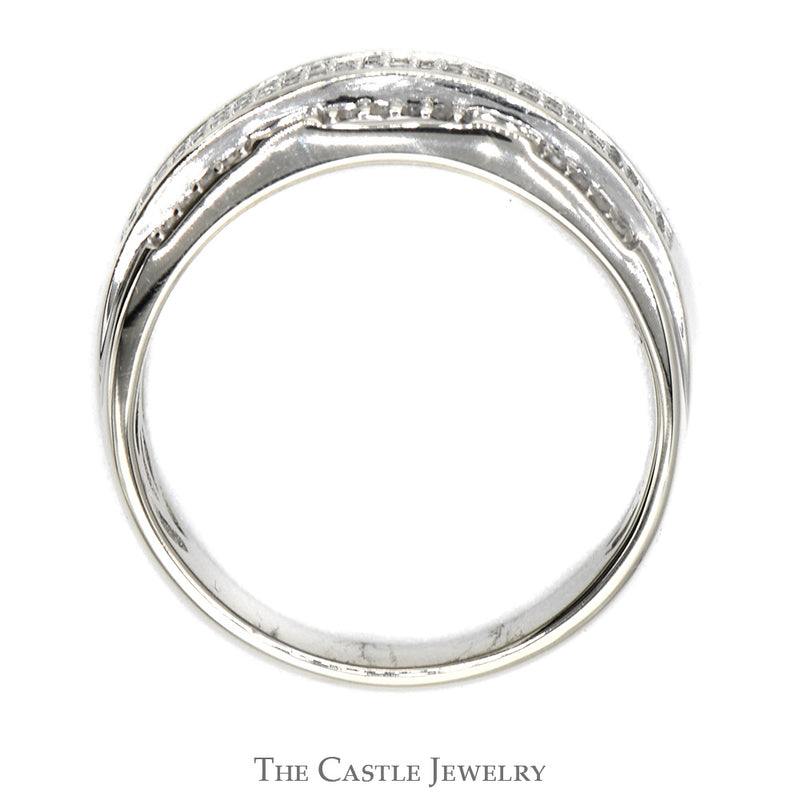 Men's 1/3cttw Pave Set Diamond Cluster Ring in 10k White Gold