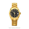 Ladies Rolex Presidential 178278 Luxury Watch with Black Dial in 18k Yellow Gold with Box