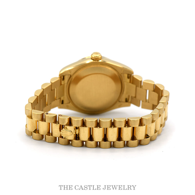 Ladies Rolex Presidential 178278 Luxury Watch with Black Dial in 18k Yellow Gold with Box