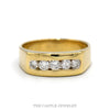 Men's Channel Set 5 Round Diamond Band in 14k Yellow Gold