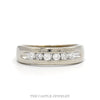 Channel Set 6 Round Diamond Wedding Band in 14k White Gold