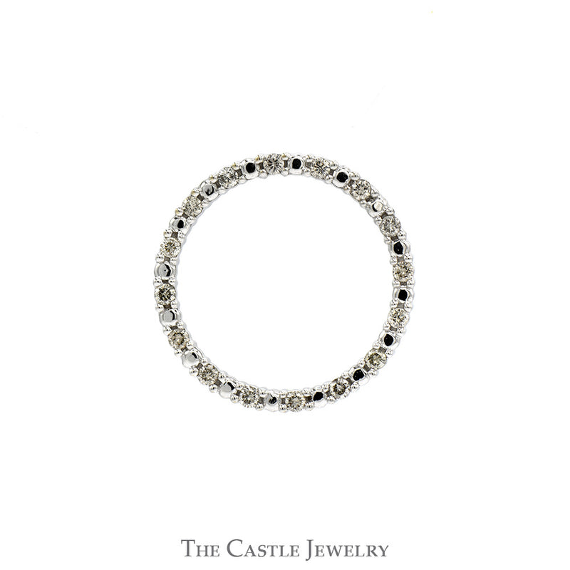 Circle of Love Diamond Pendant in 14k White Gold