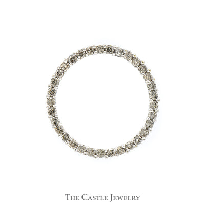 1/2cttw Round Diamond "Circle Of Love" Pendant in 14k Two Tone Yellow & White Gold