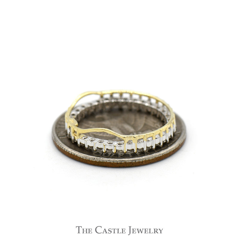 1/2cttw Round Diamond "Circle Of Love" Pendant in 14k Two Tone Yellow & White Gold