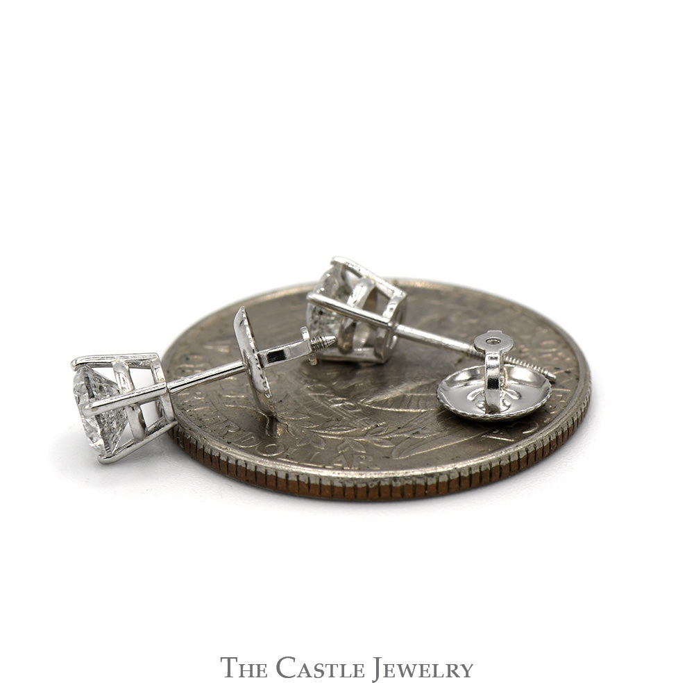 Round-Brilliant Cut Diamond Studs in 18ct White Gold (0.36ct tw.) main image 1