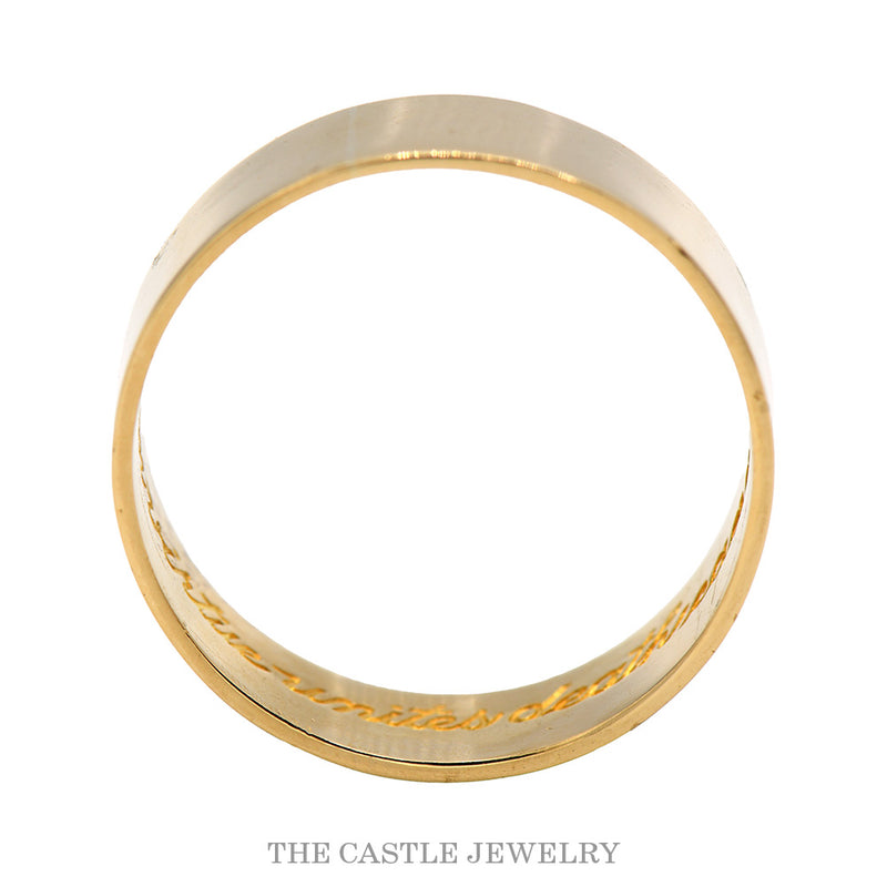 14K Yellow Gold Masonic Ring Men’s 7.75mm Band