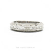1.00ctw Baguette and Round Diamond Wedding Band with Marquise Filigree Top Edge in 14k White Gold