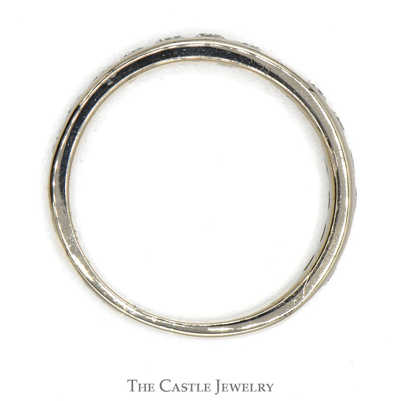 1cttw Channel Set Diamond Wedding Band in 14k White Gold
