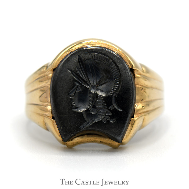 Intaglio Men's Ring in 10k Yellow Gold - Size 10