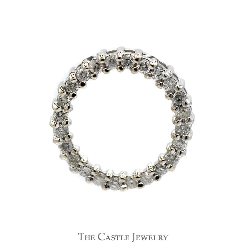 1/3cttw Round Diamond "Circle of Love" Pendant in 14k White Gold