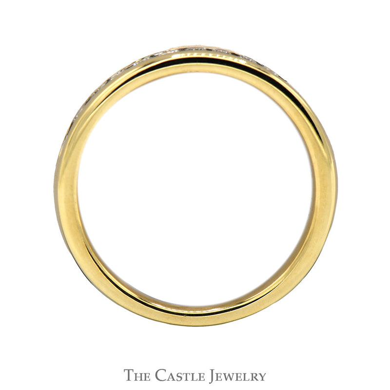1/4cttw Round Channel Set Diamond Wedding Band in 14k Yellow Gold