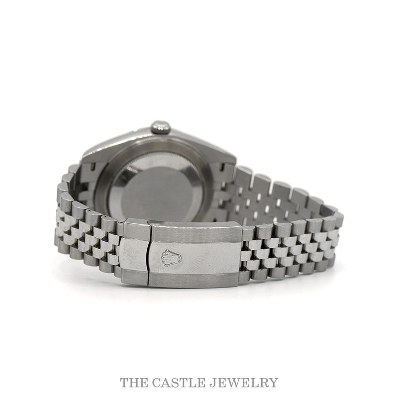 41mm Rolex Datejust 126334 with Gray Slate Diamond Dial and Jubilee Band in Stainless Steel