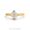 1ct Marquise Cut Diamond Solitaire Engagement Ring in 14k Yellow Gold 6 Prong Mounting