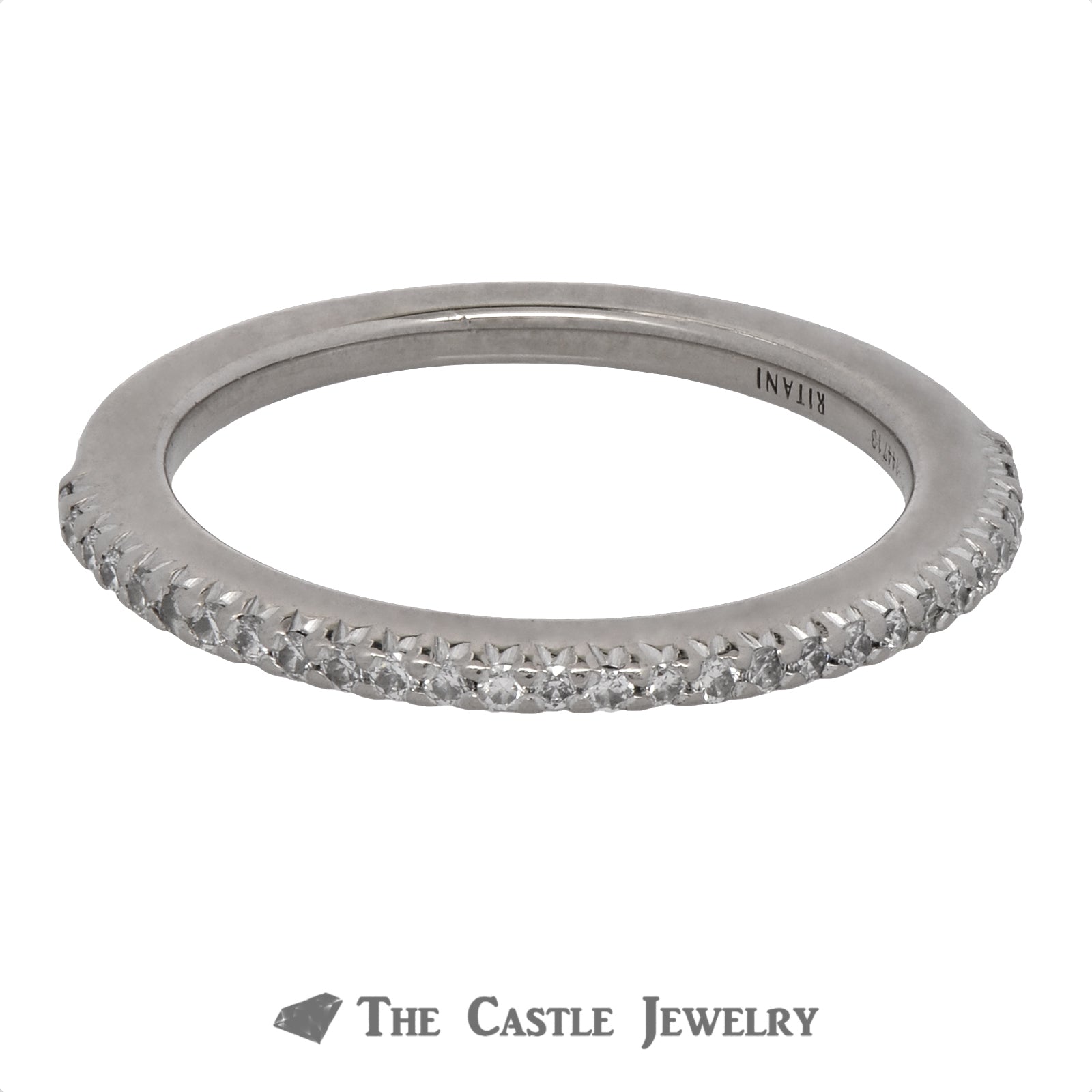 Ritani Diamond Wedding Band Crafted in 18K White Gold – The Castle