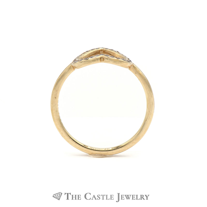 Pandora Captured Heart Ring w/ Cubic Zirconia in 14K Yellow Gold